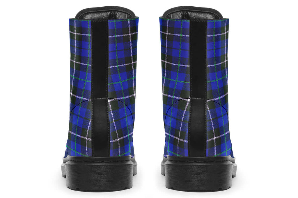Blue Tartan Punk Boots | ANTIBrand Combat Style