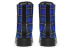 Blue Tartan Punk Boots | ANTIBrand Combat Style
