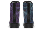 ANTIBrand “Side-Eye” Printed Boots – Turquoise & Purple