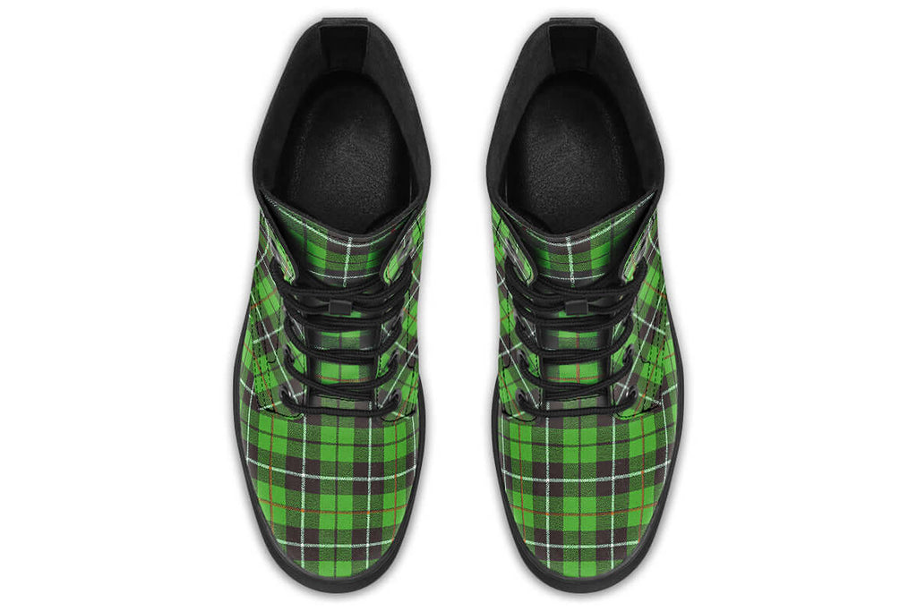 Green Tartan Vegan Boots – ANTIBrand