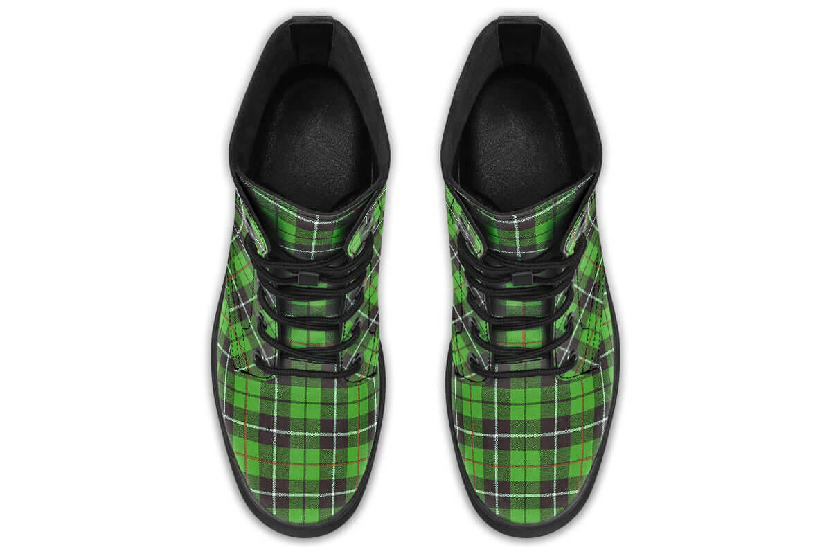 Green Tartan Vegan Boots – ANTIBrand