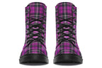 Pink Tartan Vegan Boots - ANTIBrand
