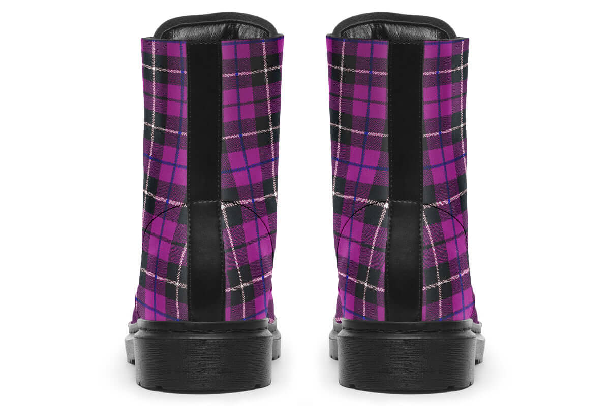 Pink Tartan Vegan Boots - ANTIBrand