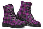 Pink Tartan Vegan Boots - ANTIBrand