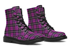 Pink Tartan Vegan Boots - ANTIBrand