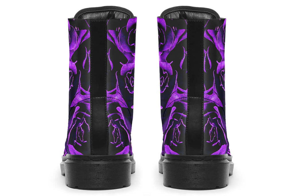 Purple Roses Vegan Combat Boots | ANTIBrand