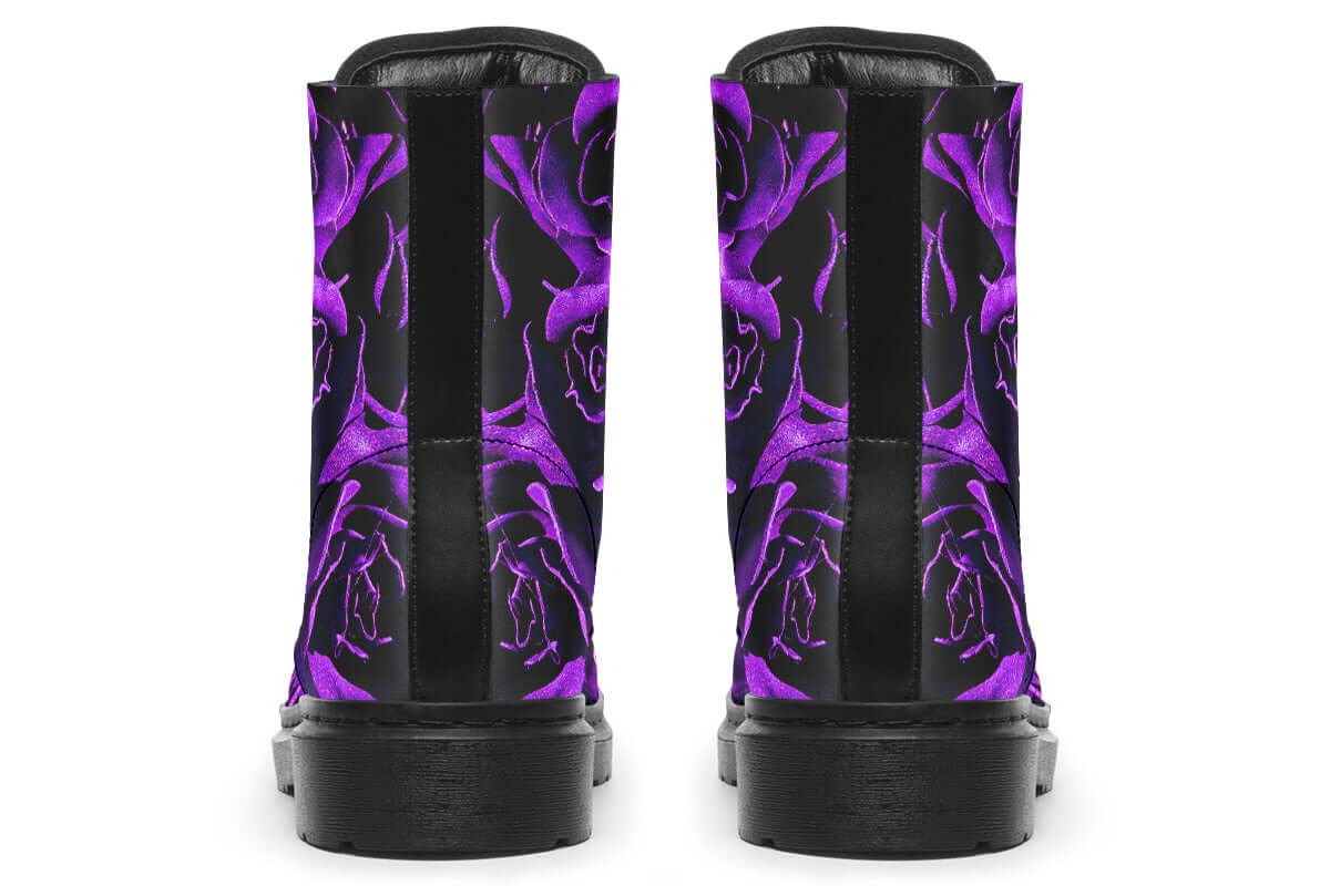 Purple Roses Vegan Combat Boots | ANTIBrand
