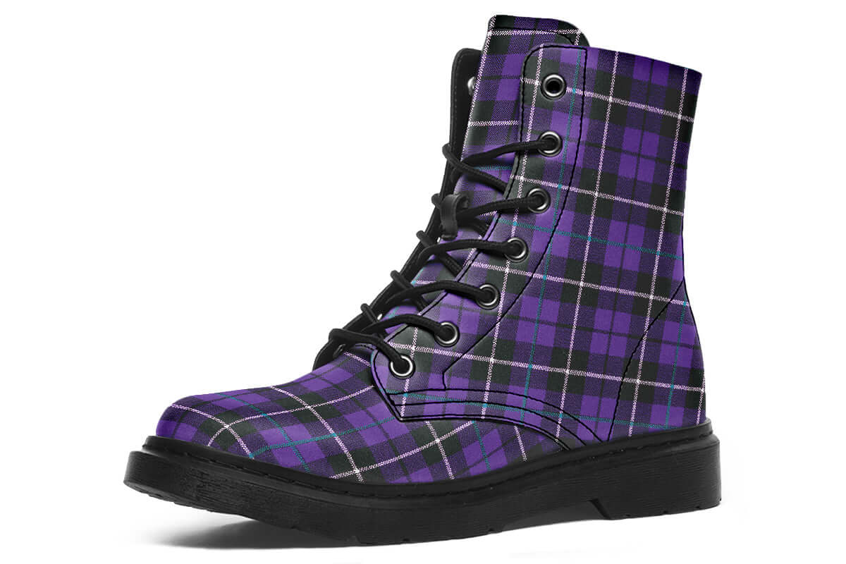 Purple Tartan Vegan Boots – ANTIBrand