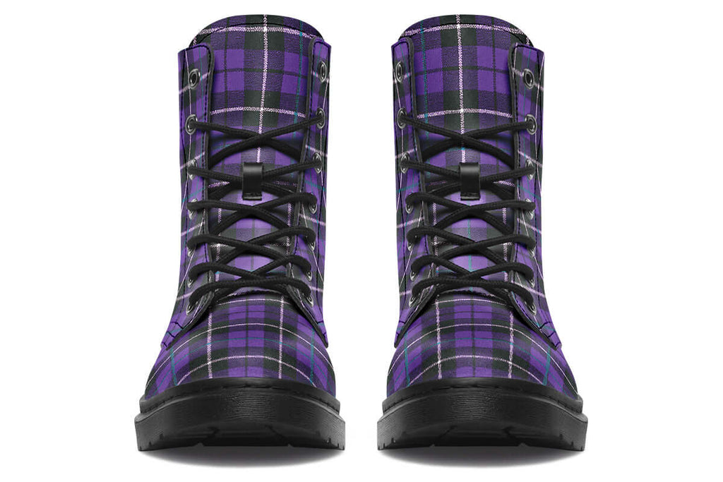 Purple Tartan Vegan Boots – ANTIBrand