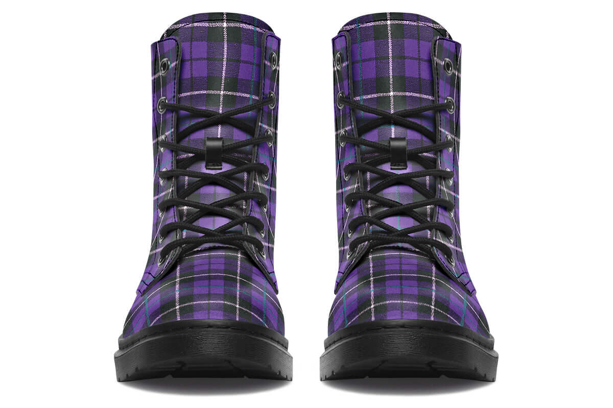 Purple Tartan Vegan Boots – ANTIBrand
