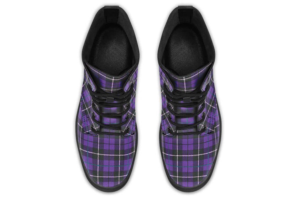 Purple Tartan Vegan Boots – ANTIBrand