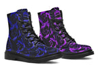 Purple & Indigo Roses Vegan Combat Boots | ANTIBrand