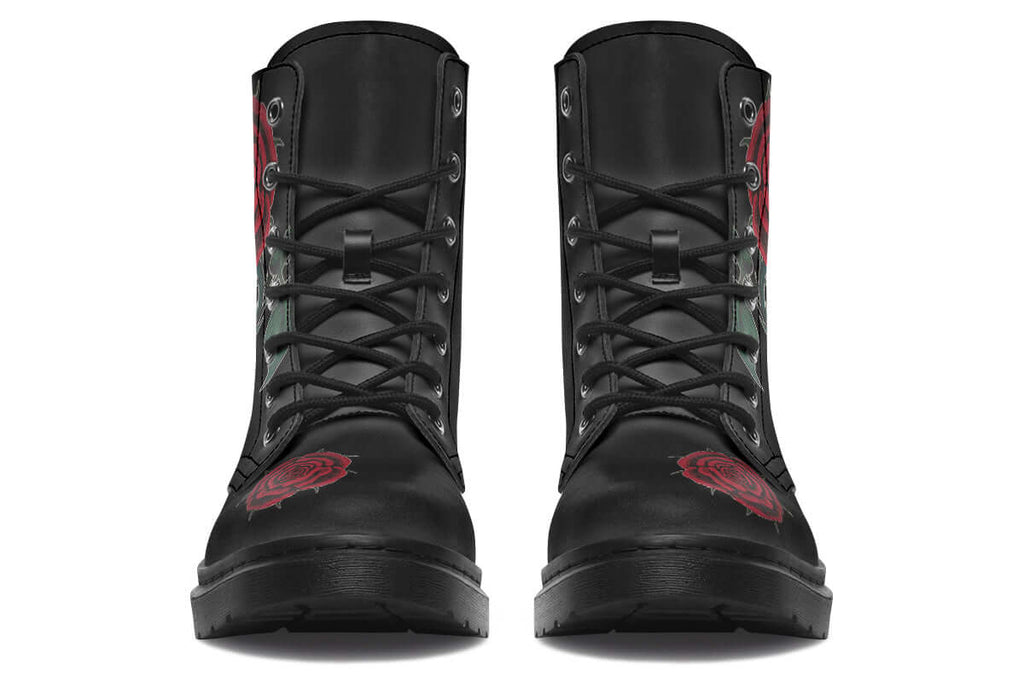 Rose Painting Vegan Combat Boots | ANTIBrand
