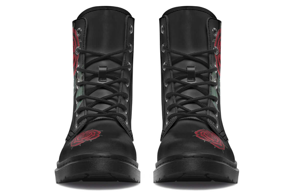 Rose Painting Vegan Combat Boots | ANTIBrand