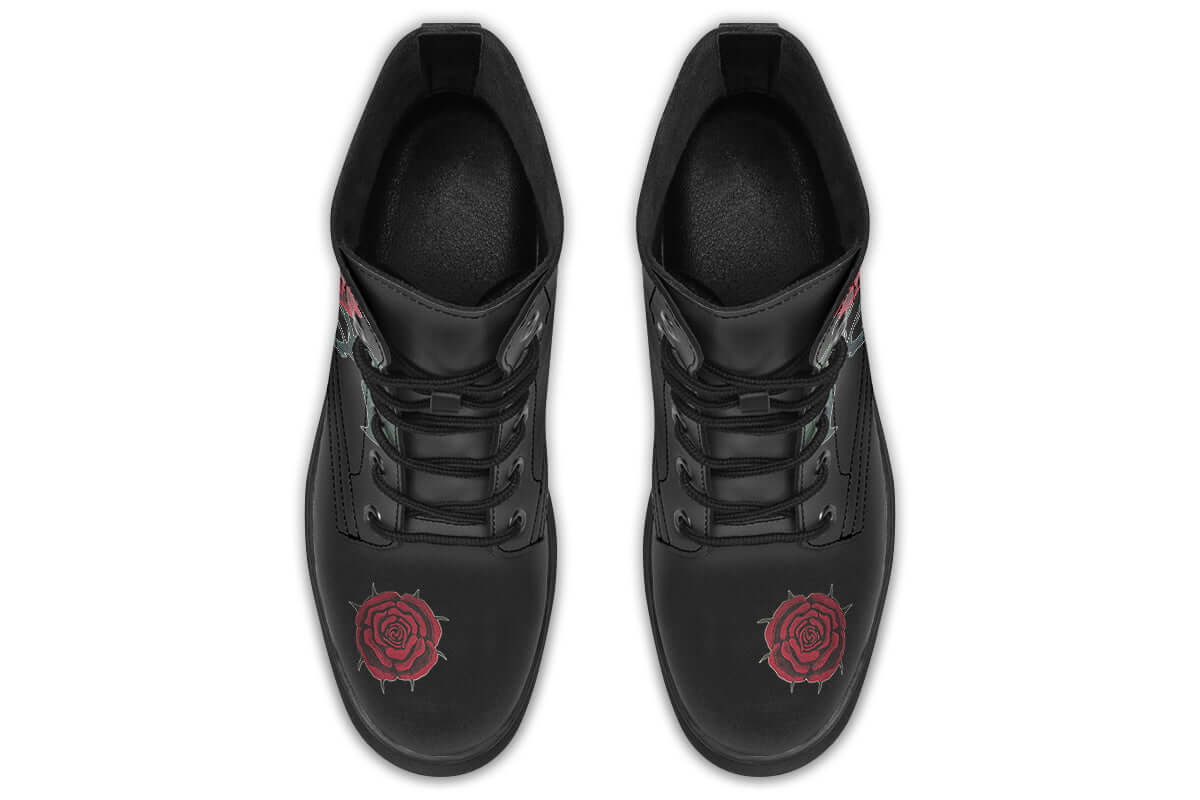 Rose Painting Vegan Combat Boots | ANTIBrand