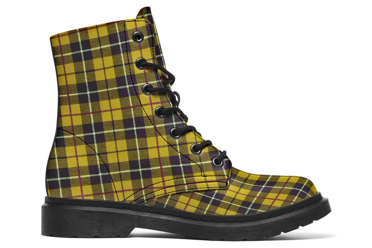 Yellow Tartan Vegan Boots – ANTIBrand