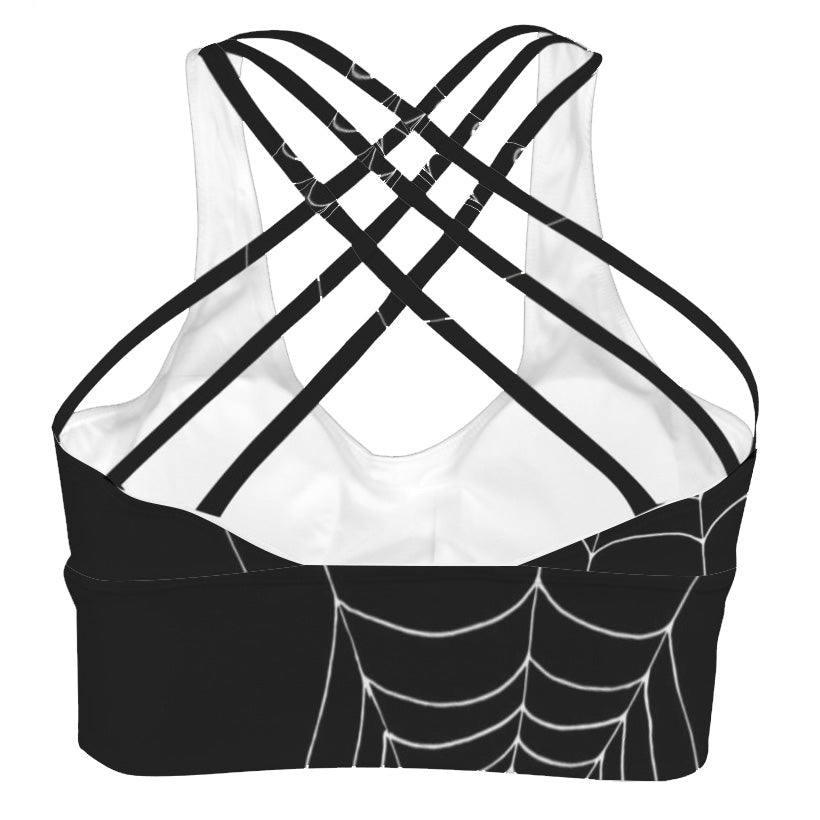 Caught in Your Web Alternative Activewear Crop Top Back