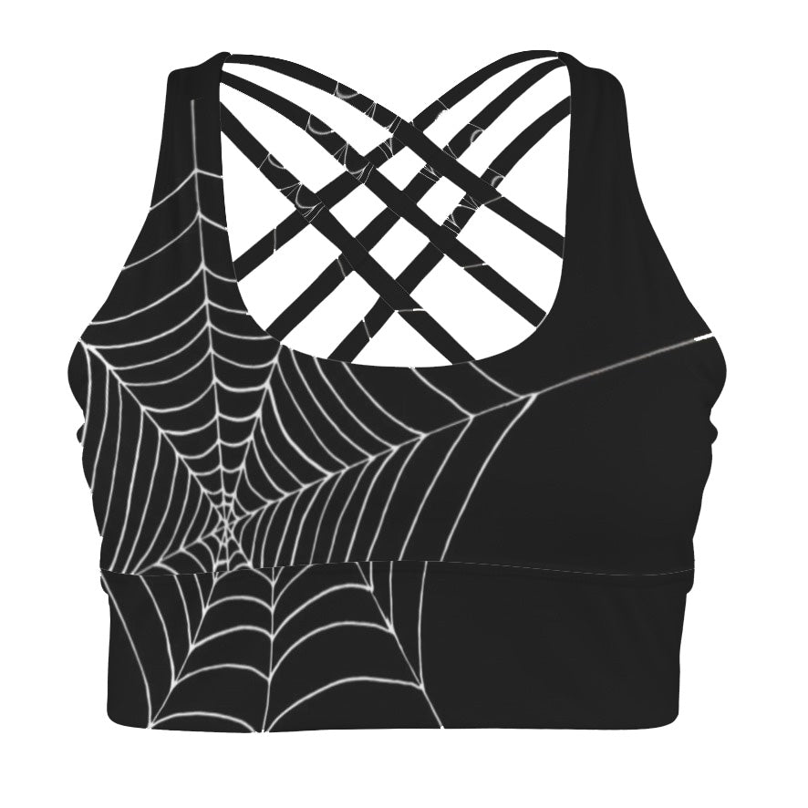 Caught in Your Web Alt Activewear Crop Top Front View