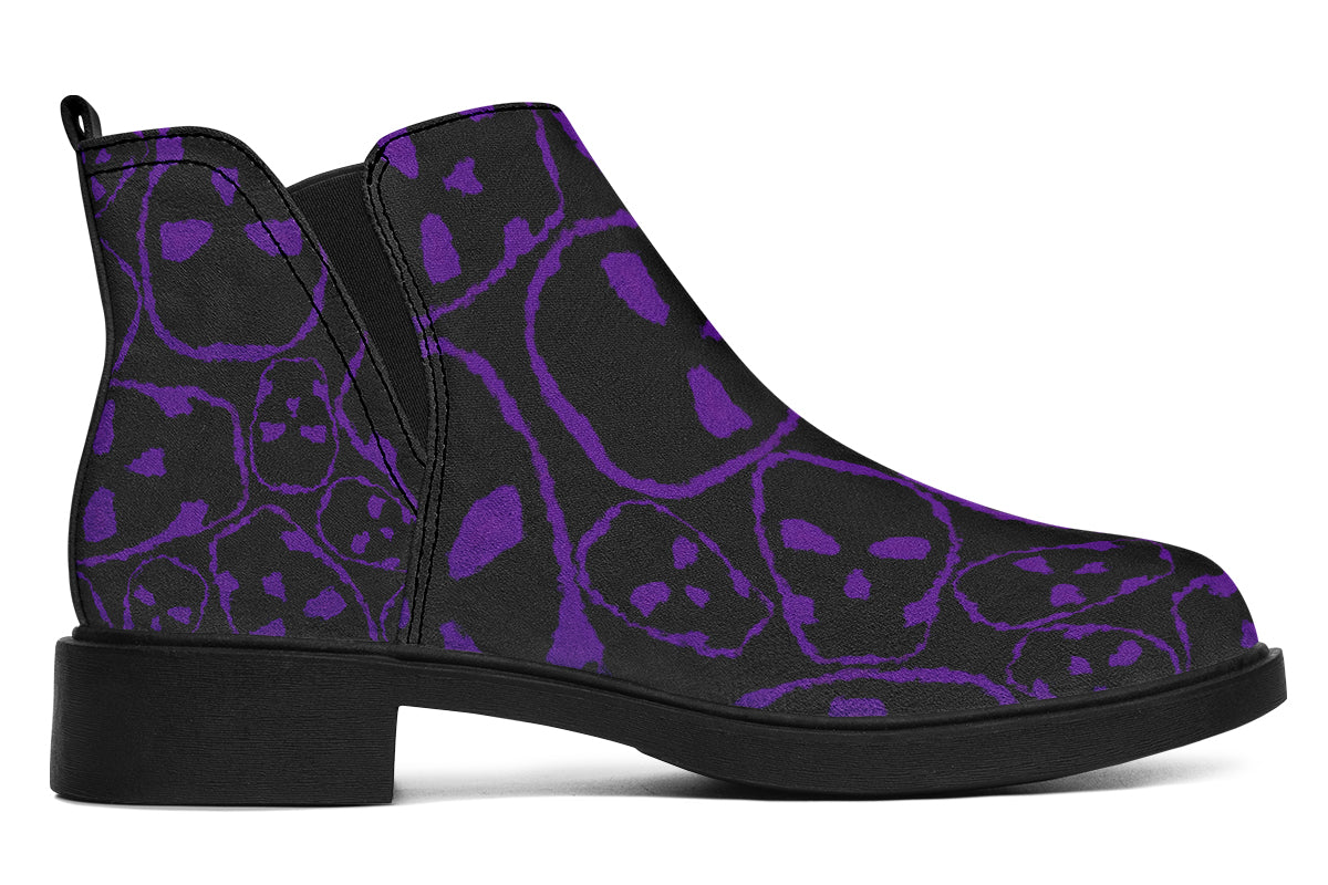 ANTIBrand The Tumbling Purple Skulls Chelsea Boots