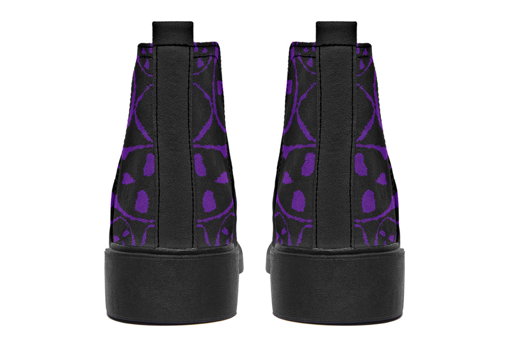 ANTIBrand The Tumbling Purple Skulls Chelsea Boots
