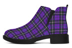 ANTIBrand – Purple Tartan Chelsea Boots