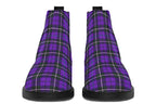 ANTIBrand – Purple Tartan Chelsea Boots