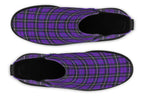 ANTIBrand – Purple Tartan Chelsea Boots