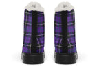 ANTIBrand – Purple Tartan Fleece Lined Boots