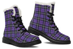 ANTIBrand – Purple Tartan Fleece Lined Boots