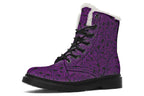ANTIBrand Digital Immortality Fleece Lined Boots – Purple Skulls