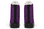 ANTIBrand Digital Immortality Fleece Lined Boots – Purple Skulls