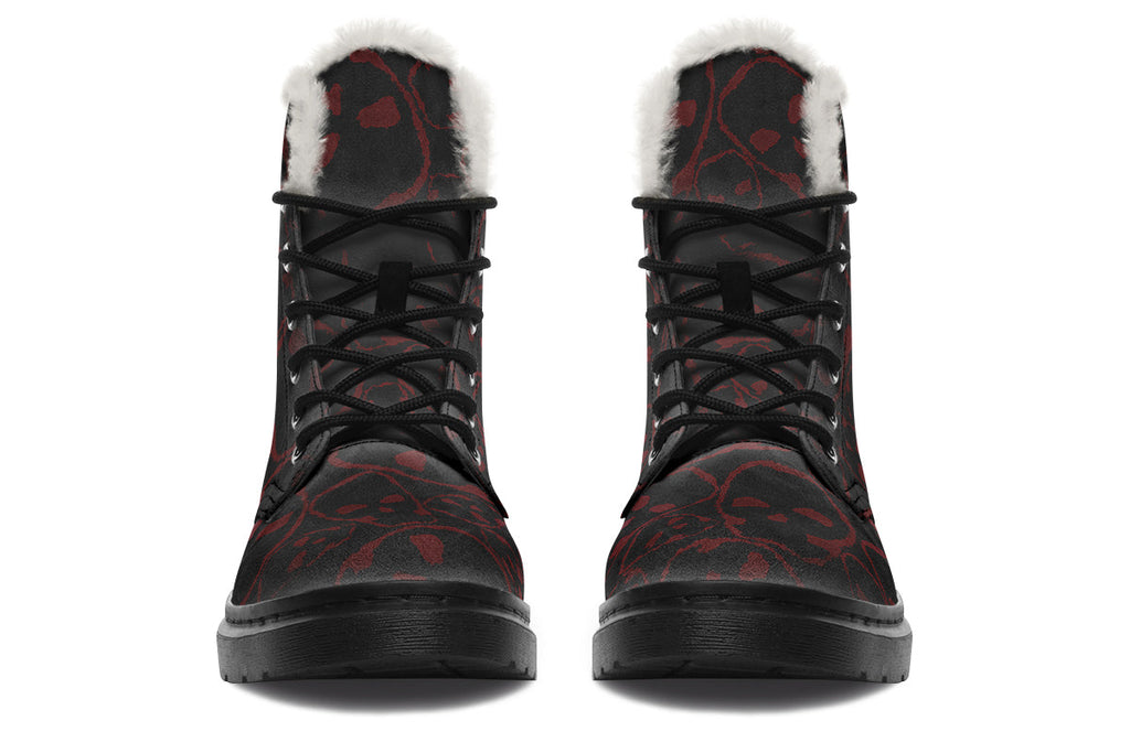 ANTIBrand – Tumbling Blood Skulls Fleece Lined Boots
