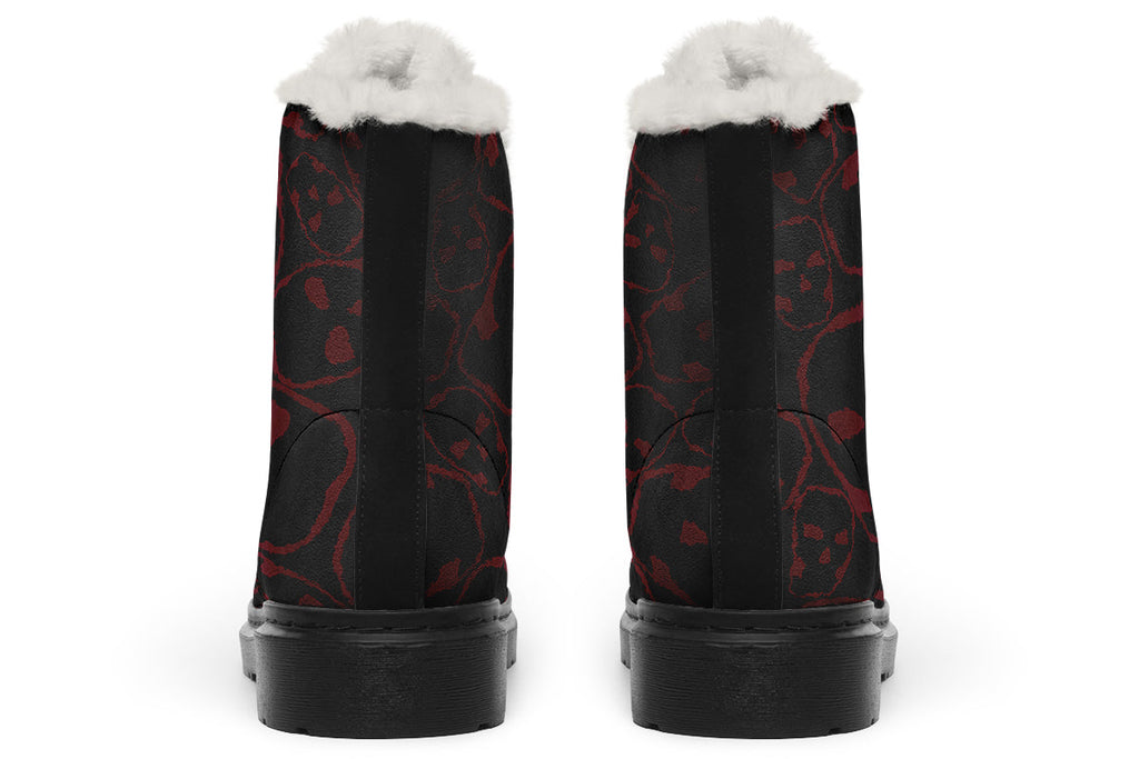 ANTIBrand – Tumbling Blood Skulls Fleece Lined Boots