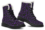 ANTIBrand– Tumbling Purple Skulls Fleece Lined Boots