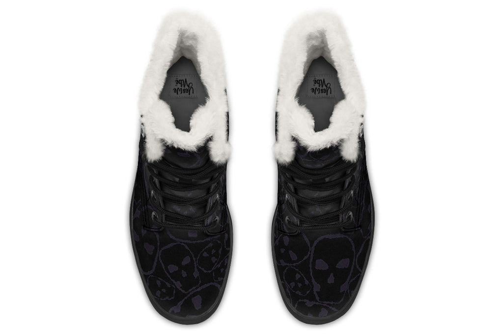 ANTIBrand – Tumbling Skulls of Darkness Fleece Lined Boots