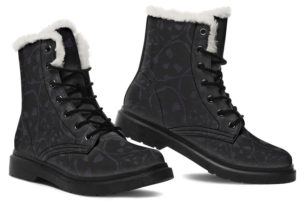 ANTIBrand – Tumbling Skulls of Darkness Fleece Lined Boots