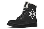 ANTIBrand Unicursal Hexagram Protection Fleece Lined Boots – Black