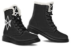 ANTIBrand Unicursal Hexagram Protection Fleece Lined Boots – Black