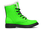 ANTIBrand Neon Green Drama Queen Fleece Lined Boots – Fluorescent