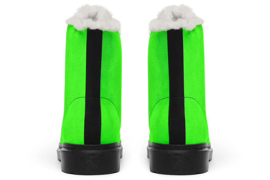 ANTIBrand Neon Green Drama Queen Fleece Lined Boots – Fluorescent