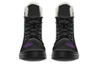 ANTIBrand Rose Painting Purple Fleece Lined Boots