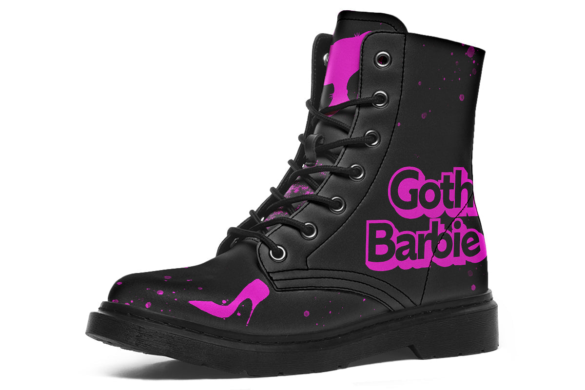 ANTIBrand Goth Barbie Boots – Black & Pink
