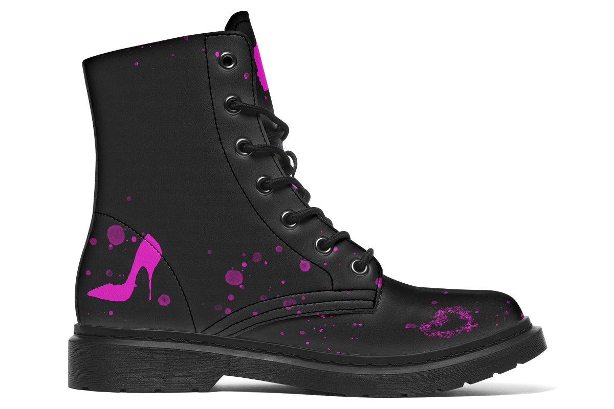 ANTIBrand Goth Barbie Boots – Black & Pink
