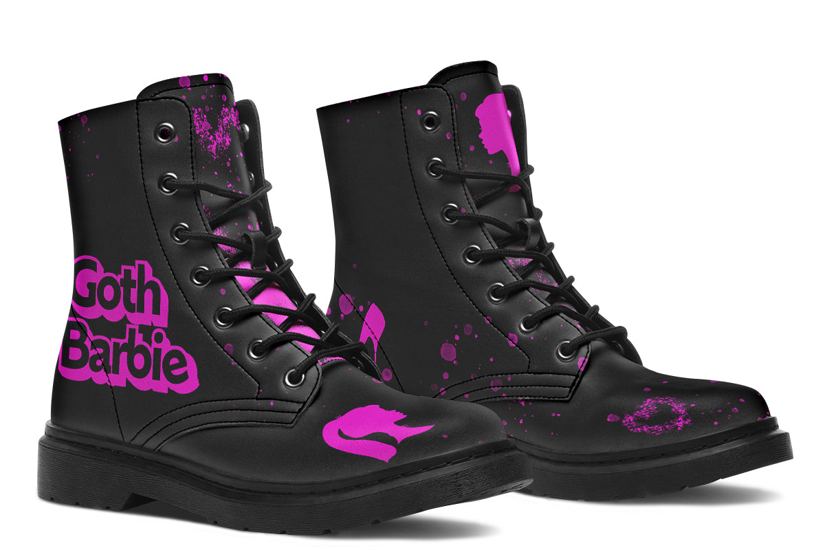 ANTIBrand Goth Barbie Boots – Black & Pink