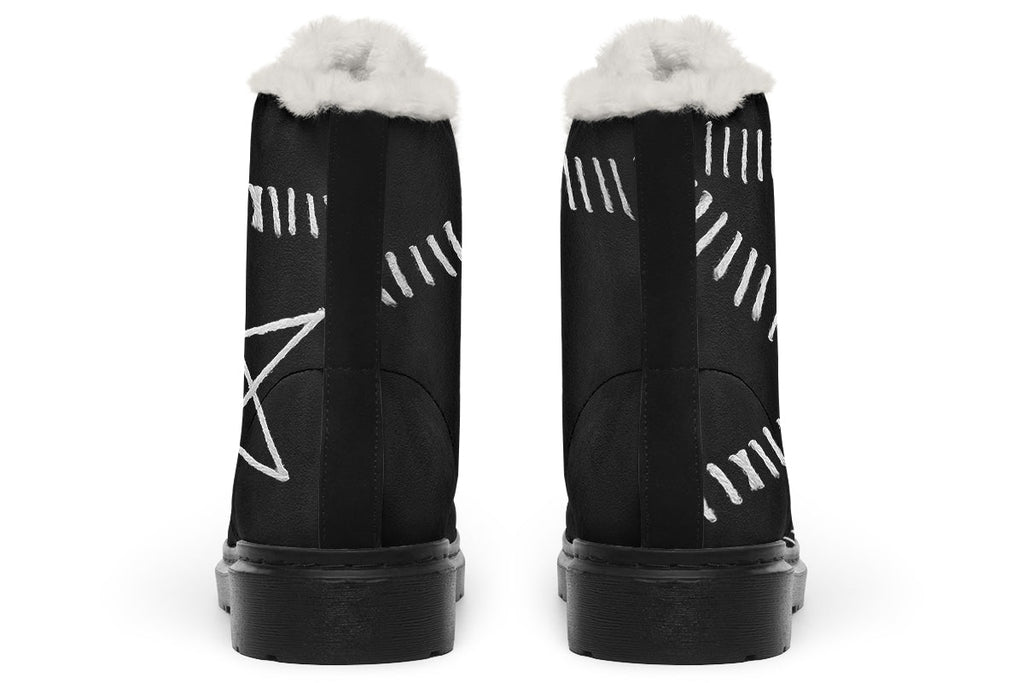ANTIBrand Stitches for Witches Boots Fleece Lined Boots
