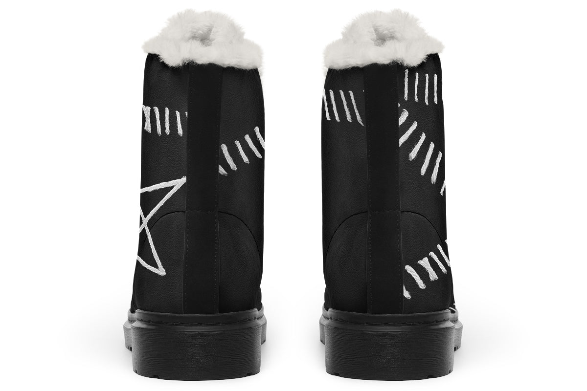 ANTIBrand Stitches for Witches Boots Fleece Lined Boots