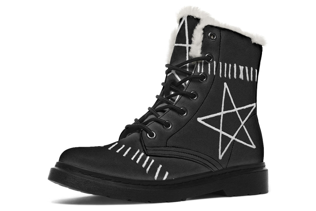 ANTIBrand Stitches for Witches Boots Fleece Lined Boots