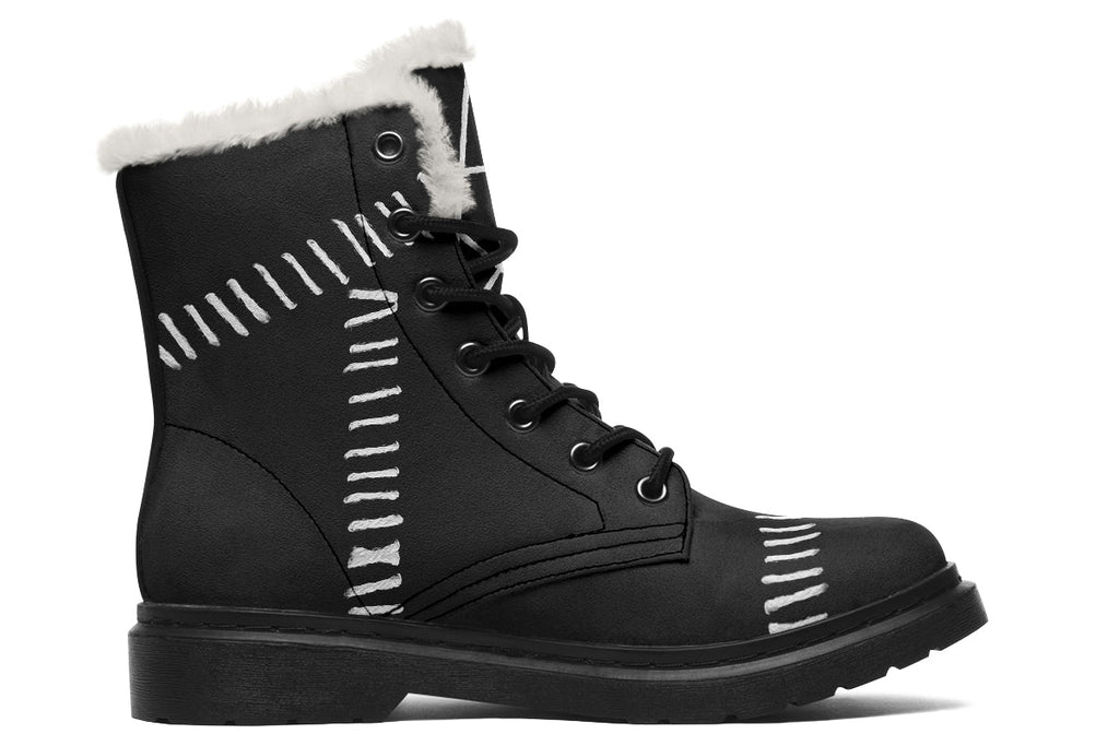 ANTIBrand Stitches for Witches Boots Fleece Lined Boots