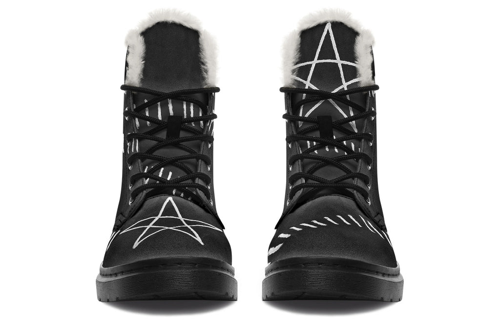 ANTIBrand Stitches for Witches Boots Fleece Lined Boots