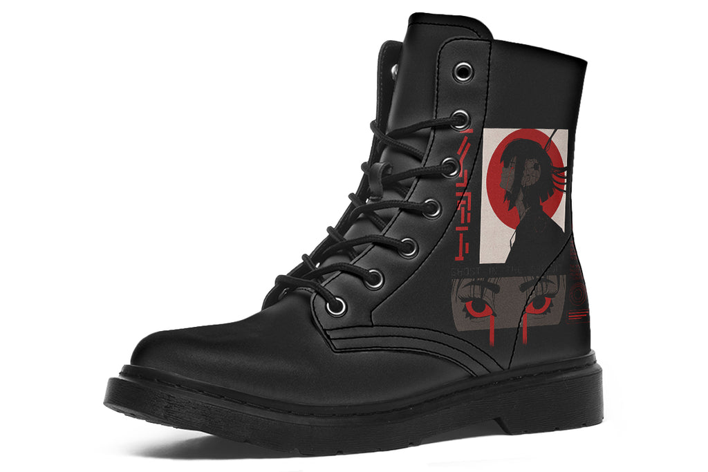 ANTIBrand x Tiago Ramos Ghost in the Circuit Faux Leather Combat Boots